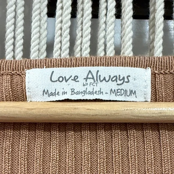 Love Always Tan Long Sleeve Knit Midi Dress - Picture 2 of 7